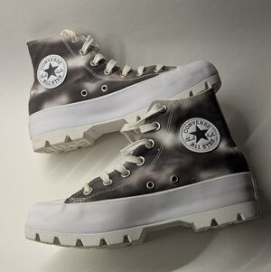 Converse Chuck Taylor All Star Lugged High Top Canvas Grey Tie Dye Sneakers Sz 7